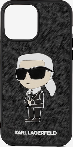 Karl Lagerfeld Telefonitasku ' Ikonik 2.0 iPhone 14 Pro ', värv must: eest vaates