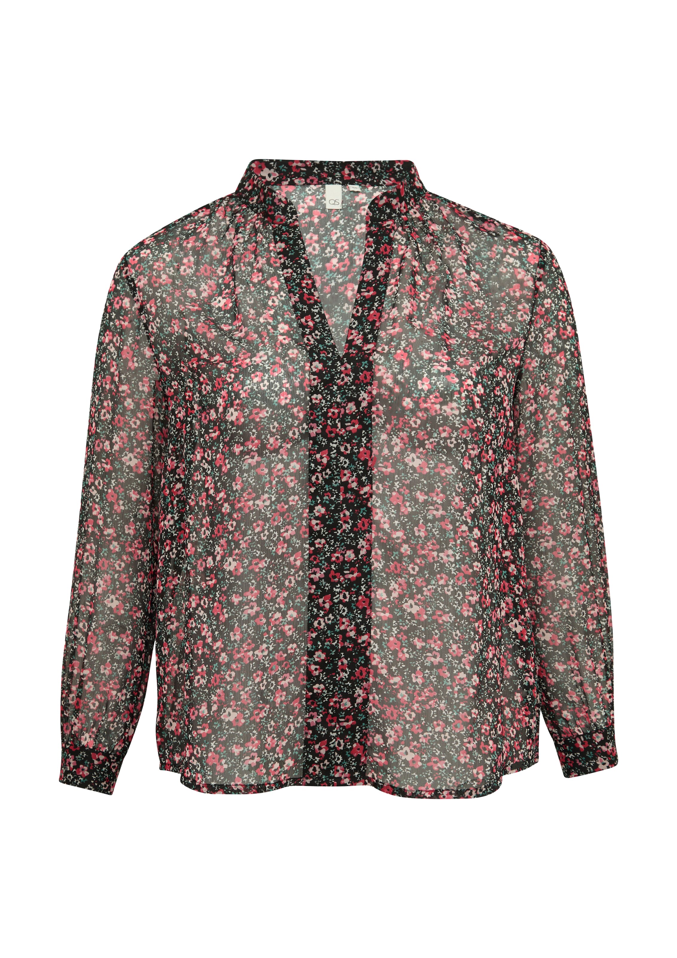 QS Bluse in Schwarz: Vorderseite