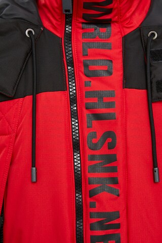 Finn Flare Winter parka 'World' in Red