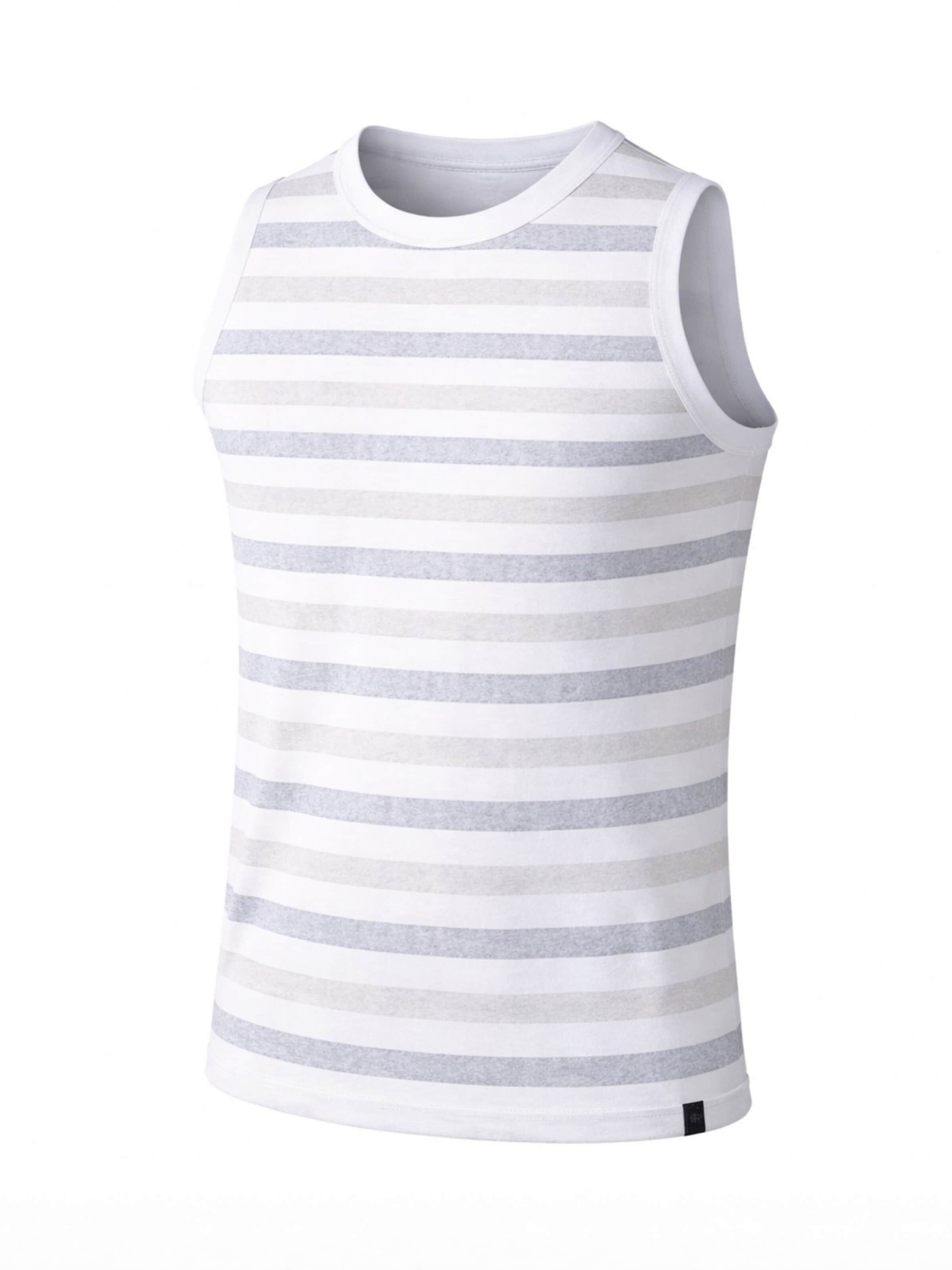 PANTONECLO Bodywarmer 'Pantoneclo Men’s Crew Neck Vest' in Wit: voorkant