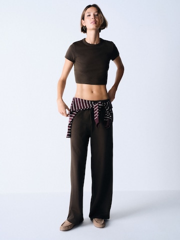 Pantalons de tailleur The Set en beige : devant