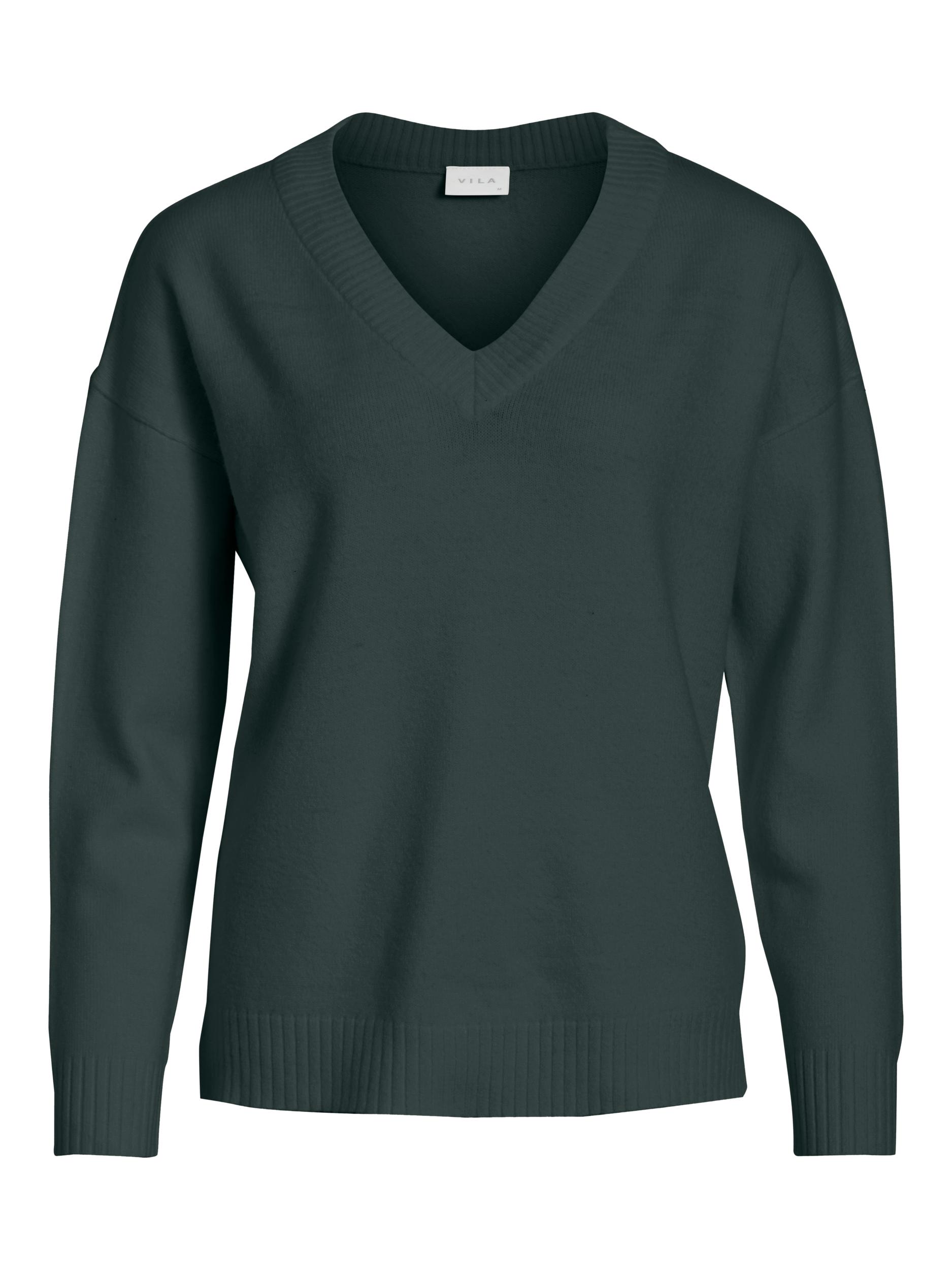 VILA Sweter oversize Ril w kolorze Ciemnozielonym 