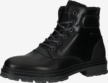 BULLBOXER Lace-Up Boots in Black: front