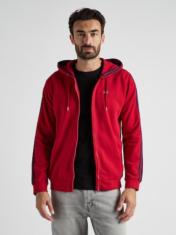 Veste de survêtement JCC en rouge : devant