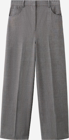 Wide leg Pantaloni cu dungă 'Louis' de la MANGO pe gri: față