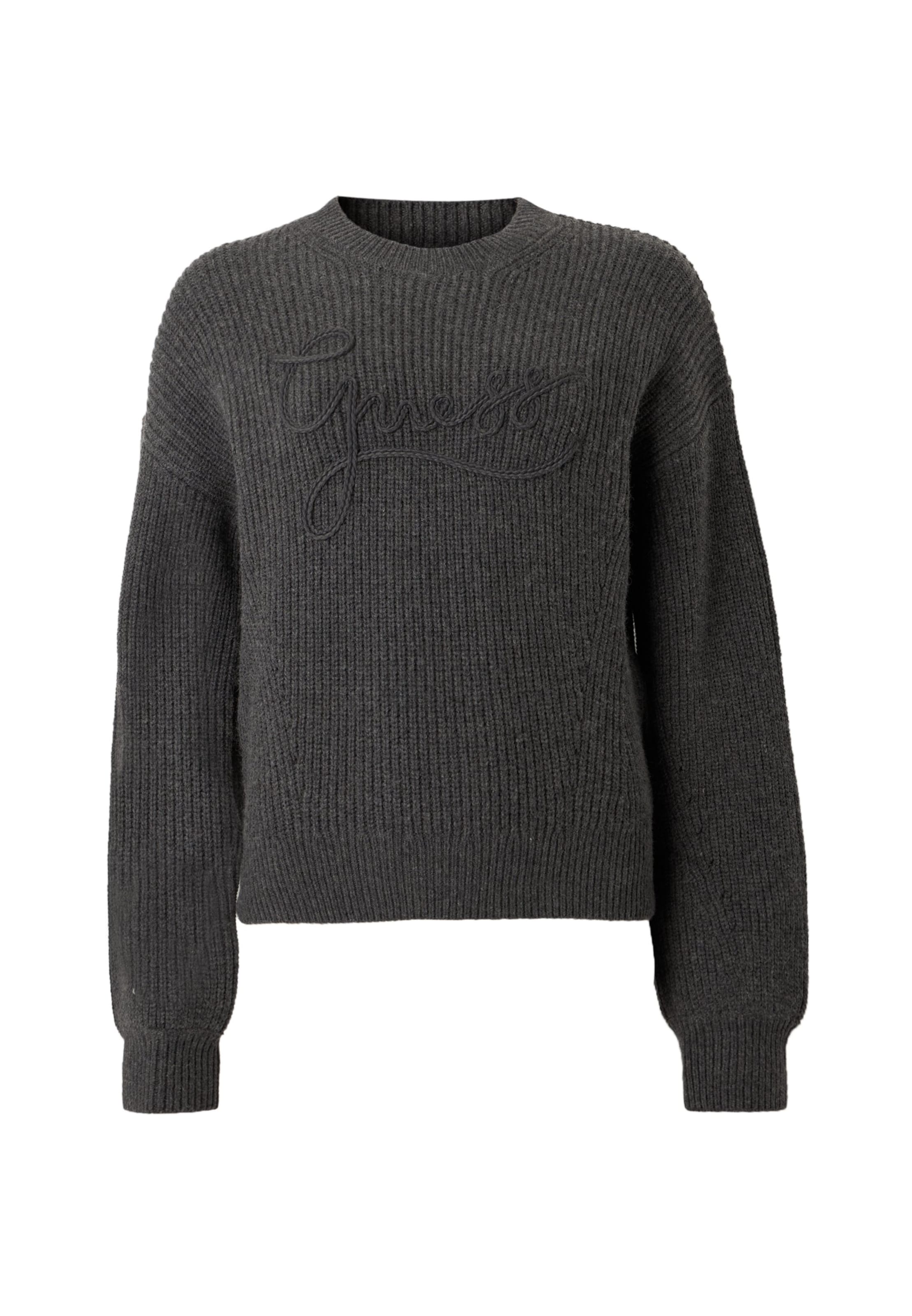 GUESS Pullover 'FAITH' in Grau: Vorderseite