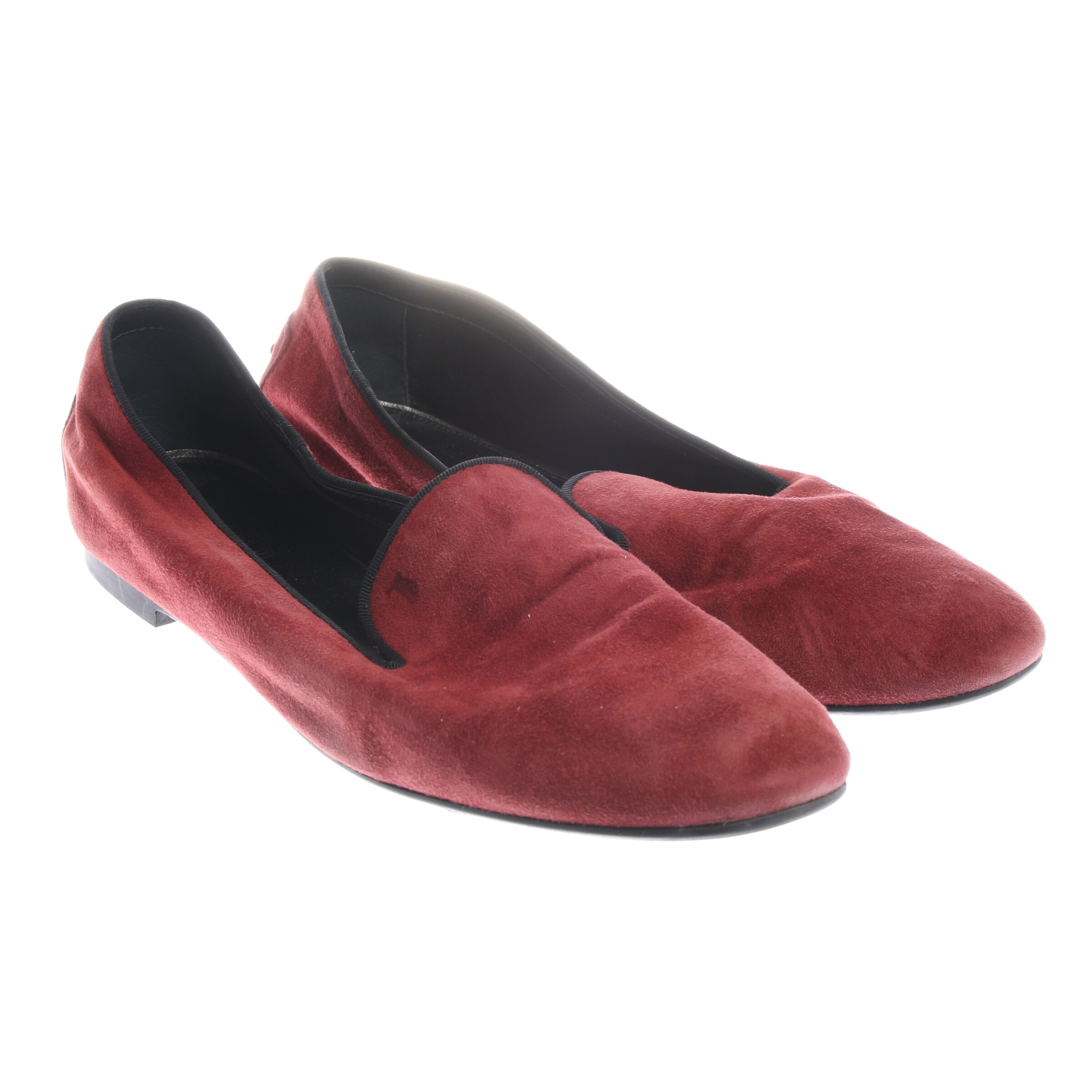 Tod's Flats & Loafers in 39 in Red: front