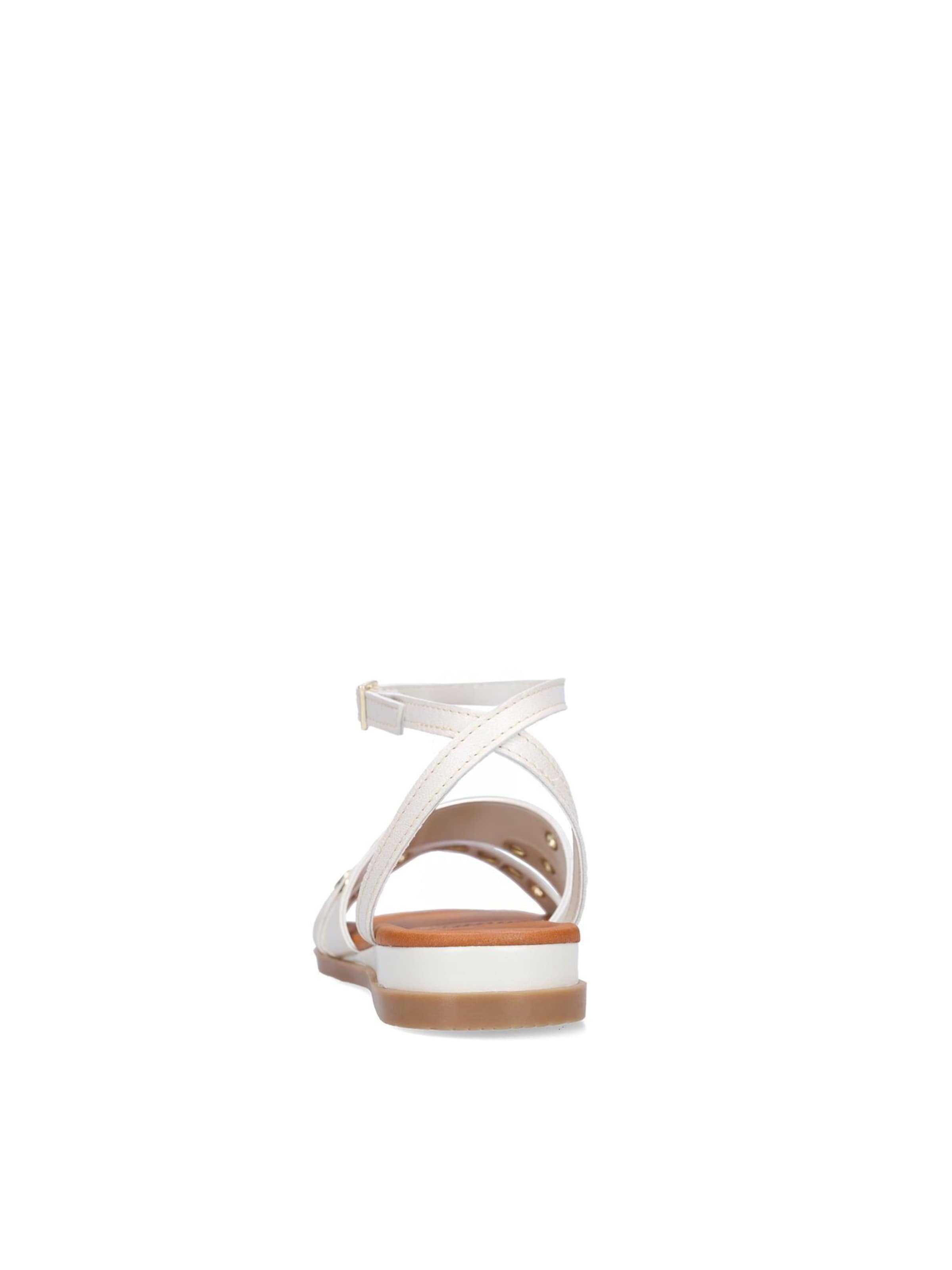 MANFIELD Sandalen met riem in Wit