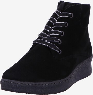 SEMLER Lace-Up Ankle Boots in Black: front