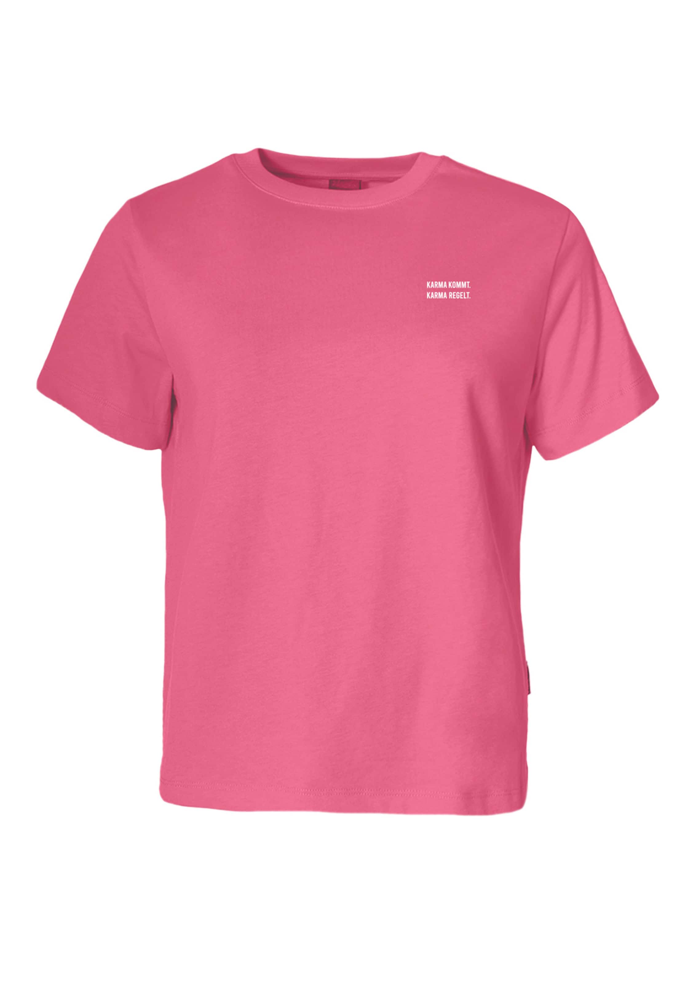 Kleinigkeit Tričko 'Karma' – pink: přední strana