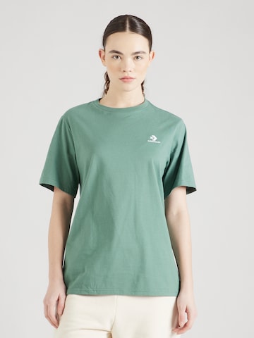 CONVERSE - Camiseta en verde: frente