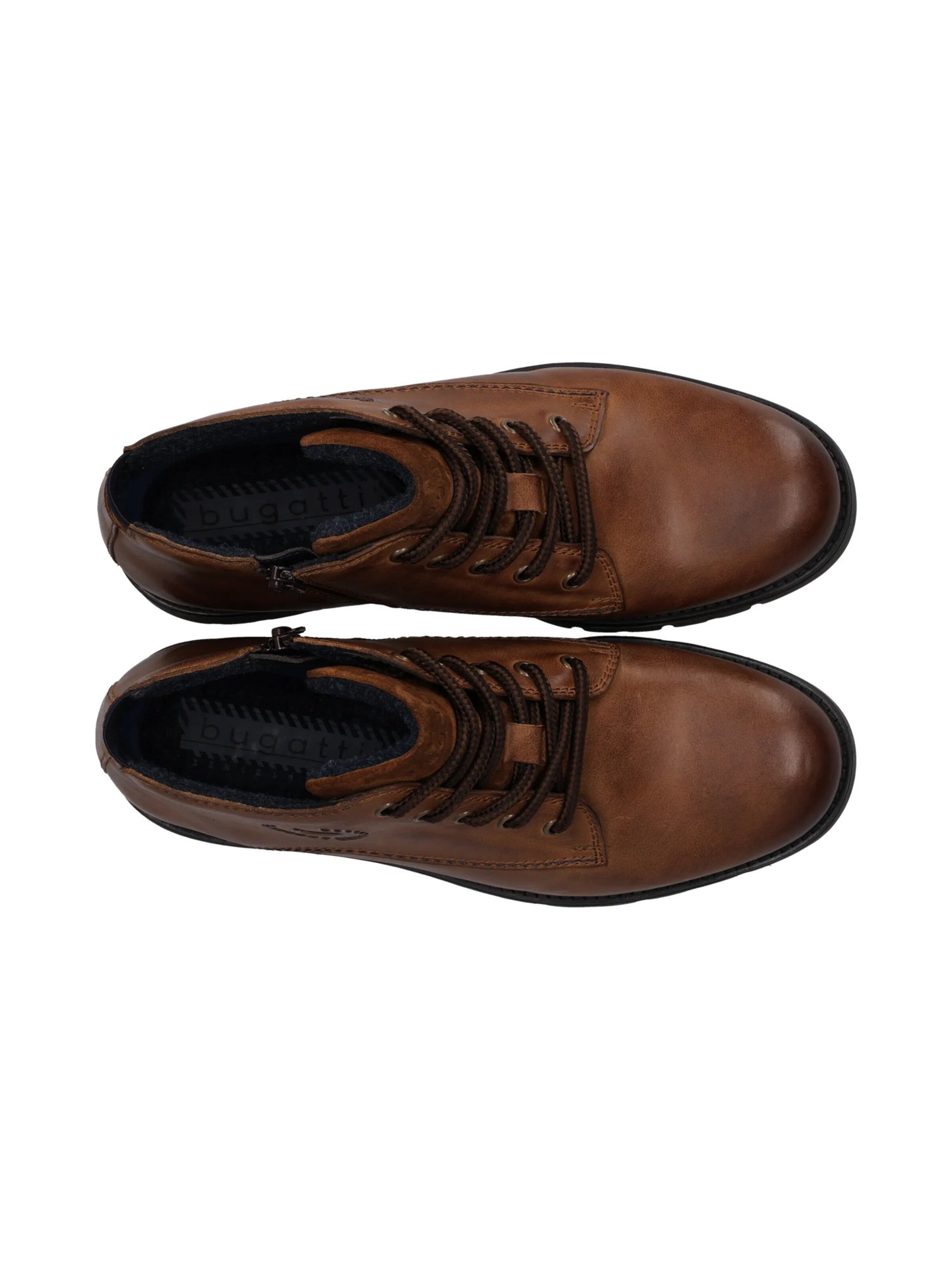 Boots stringati di bugatti in marrone