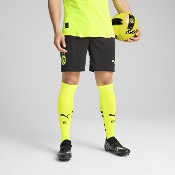 Regular Pantalon de sport 'Borussia Dortmund 24/25' PUMA en noir : devant