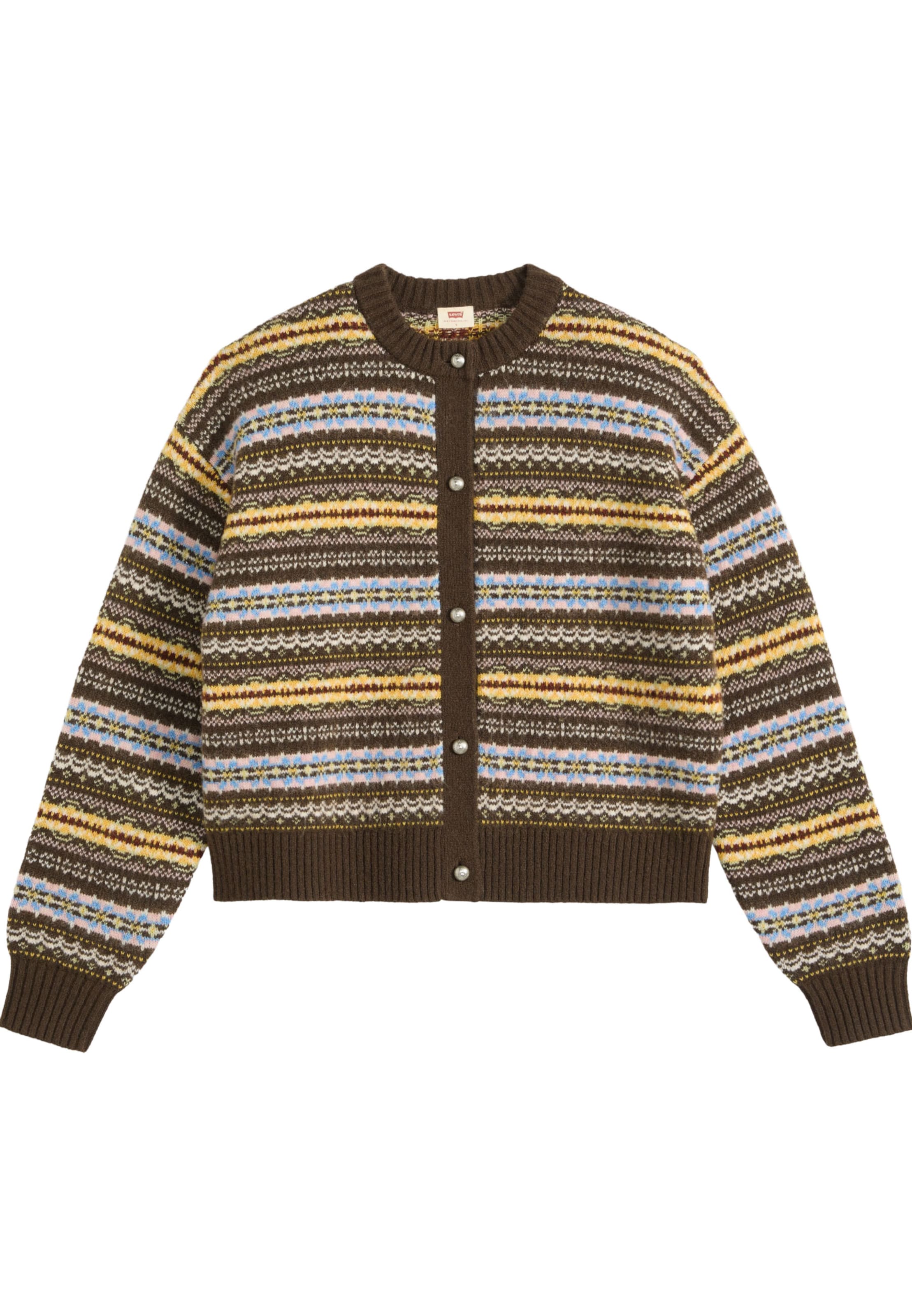 LEVI'S ® Плетена жилетка 'CHARLOTTE' в кафяво: отпред