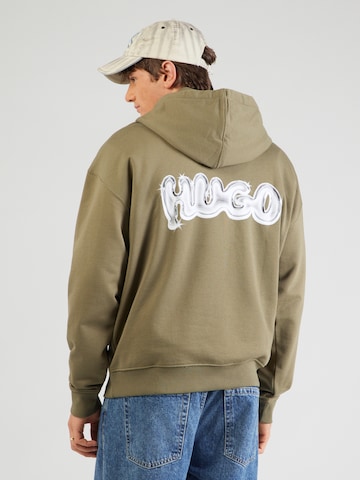 HUGO Sweatshirt 'Nyrohood' in Groen: voorkant