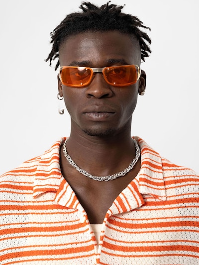 VAMOS CLO Chemise en orange / blanc, Vue avec produit