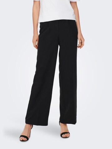 ONLY Wide leg Pleat-front trousers 'Wendy' in Black: front