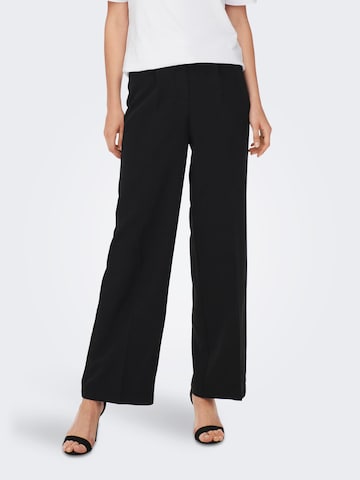 ONLY Wide leg Pleat-Front Pants 'Wendy' in Black: front