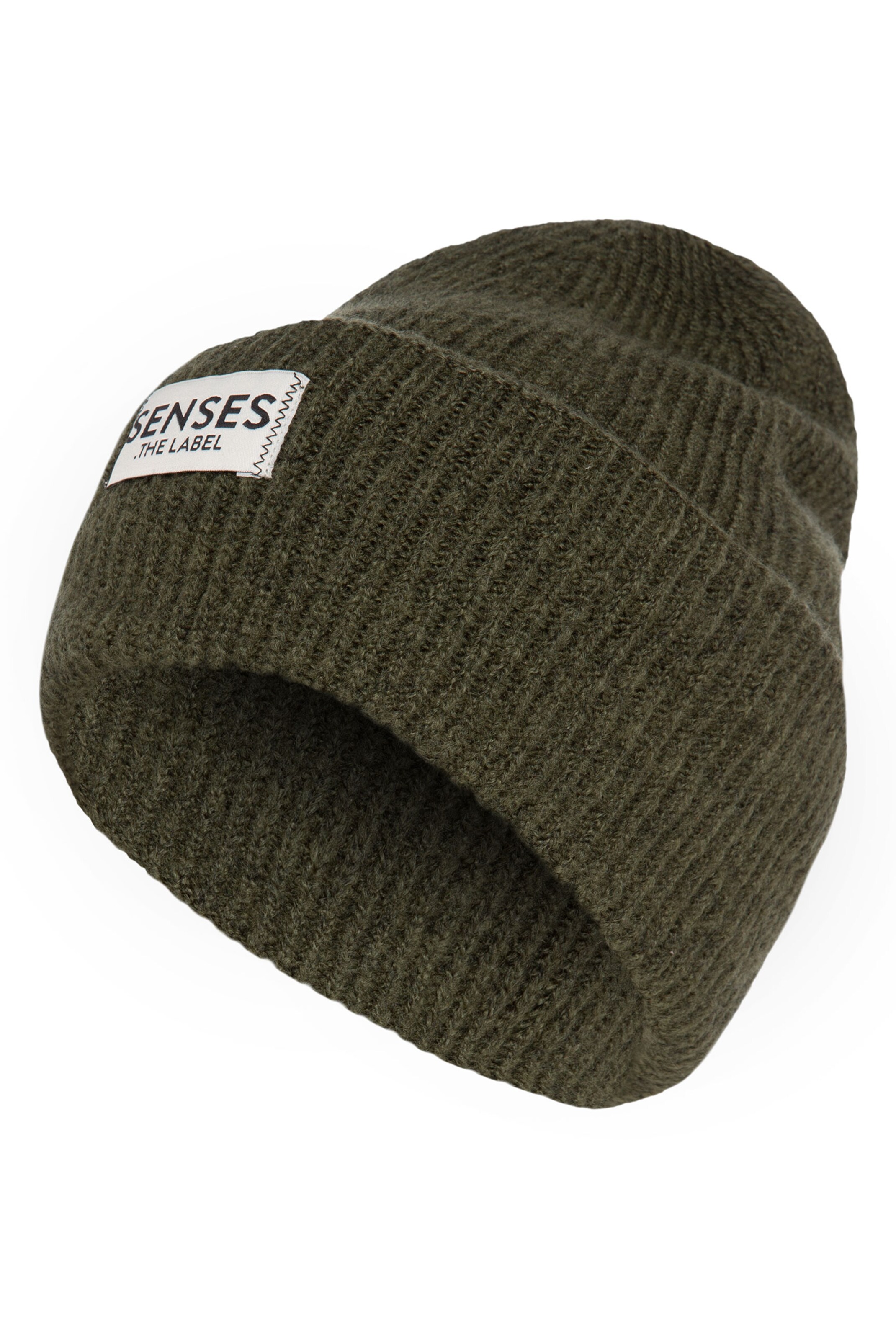 SENSES.THE LABEL Beanie in Green: front