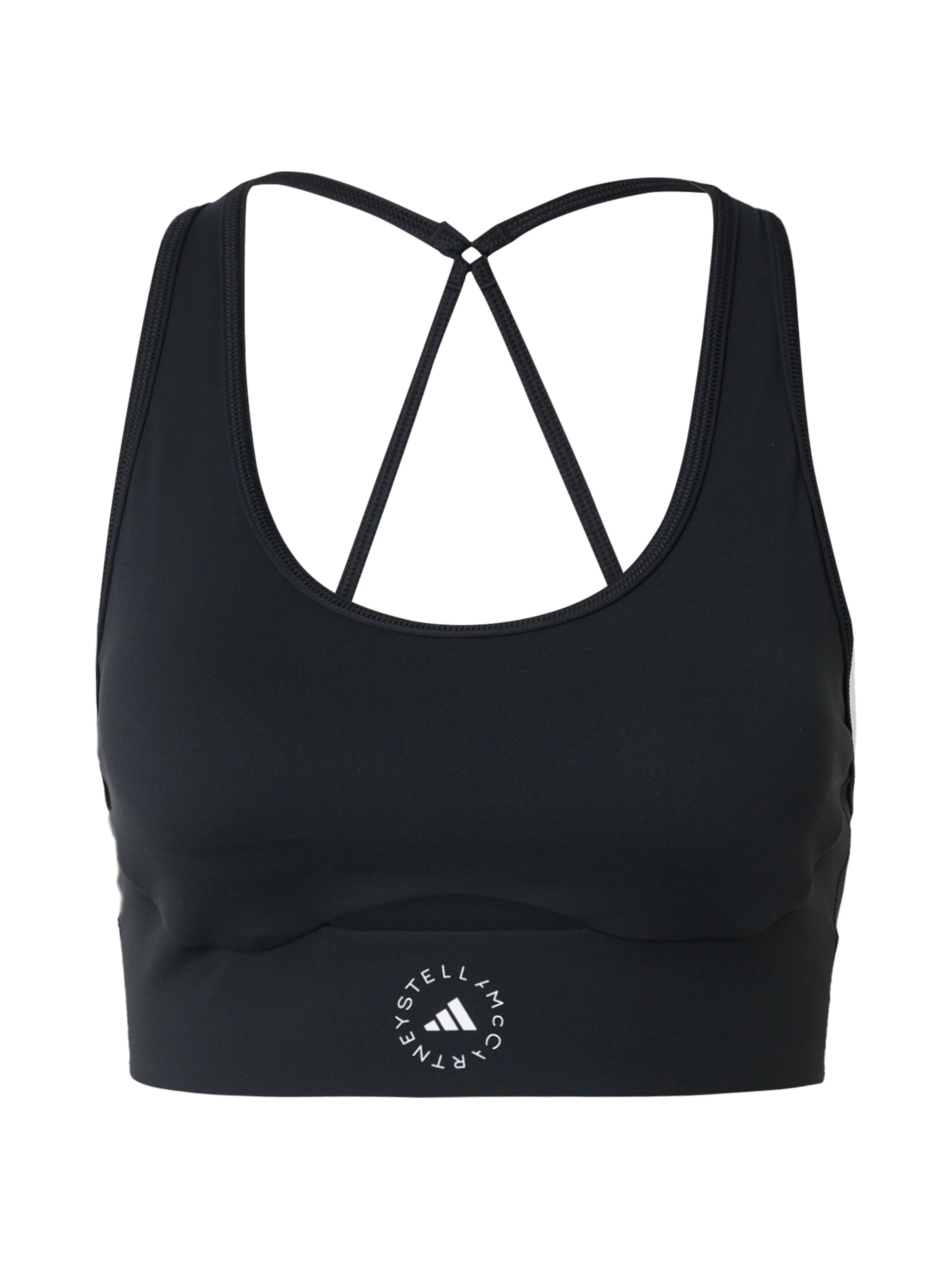 ADIDAS BY STELLA MCCARTNEY Μπουστάκι Αθλητικό σουτιέν 'TrueStrength' σε μαύρο: μπροστά