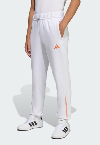Pantalon de sport ADIDAS SPORTSWEAR en blanc : devant