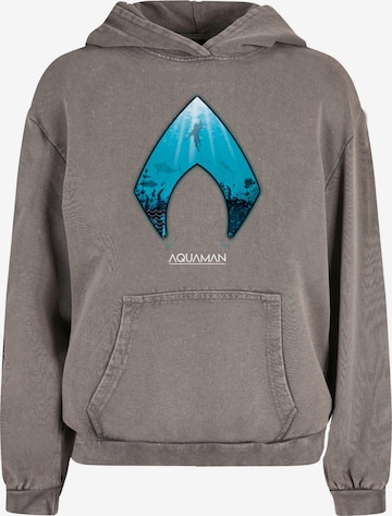 ABSOLUTE CULT Sweatshirt 'Aquaman - Ocean' in Grijs: voorkant