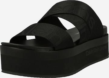 Calvin Klein Jeans Mules in Black: front