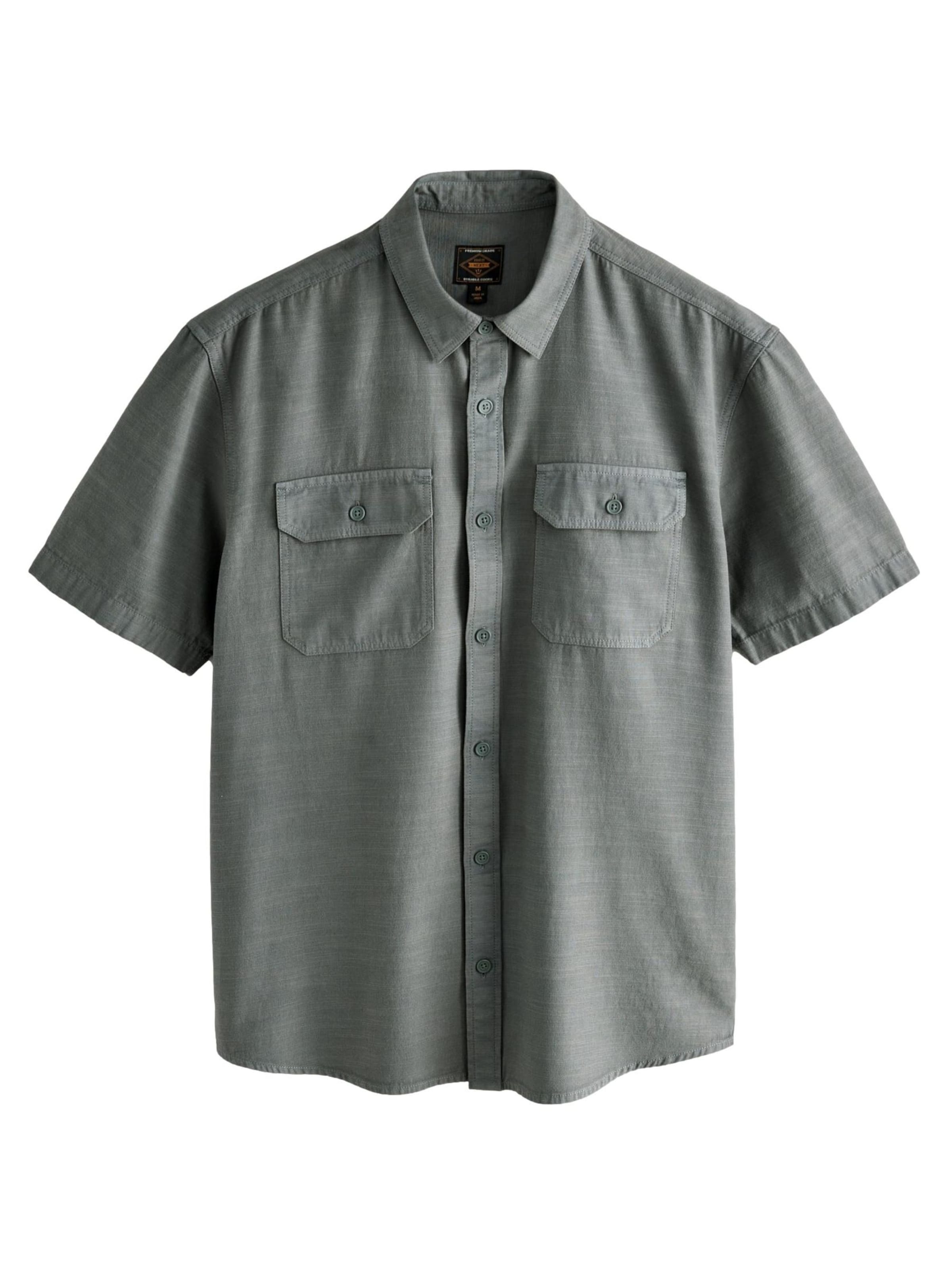 Next Regular Fit Hemd in Grün: Vorderseite