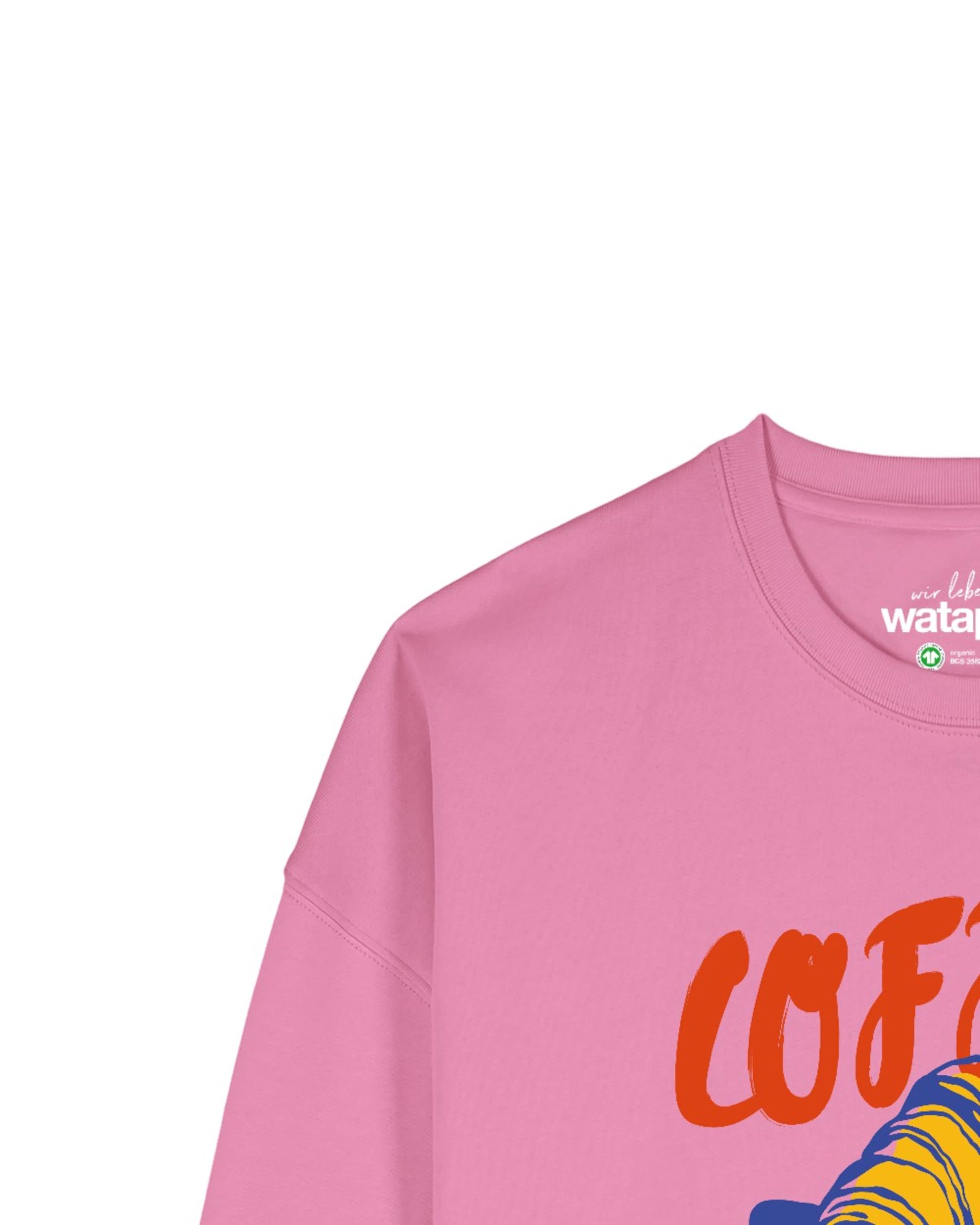 Felpa 'Coffee club ' di Watapparel in rosa