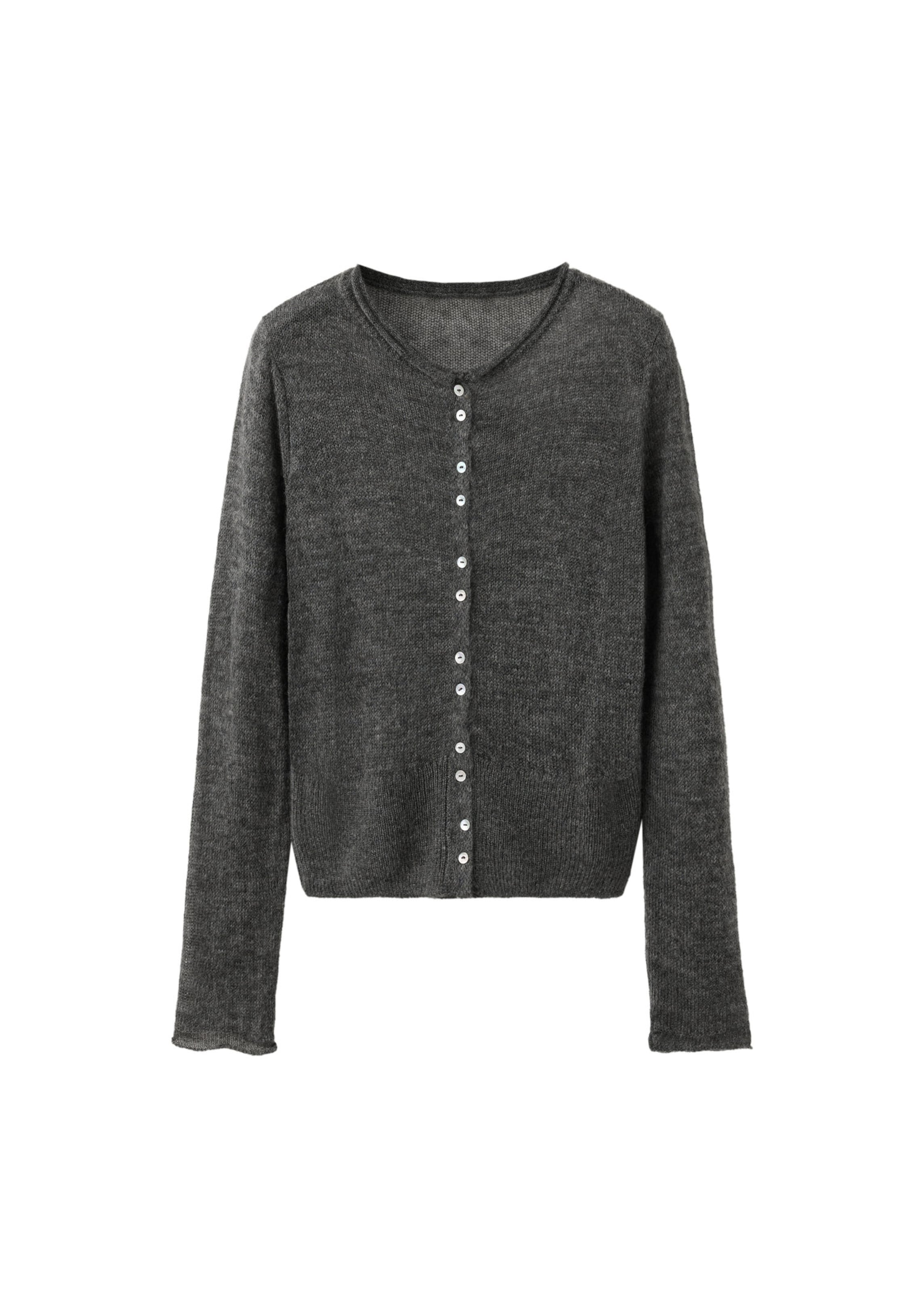 MANGO Strickjacke 'DOSYDOS' in Grau: Vorderseite