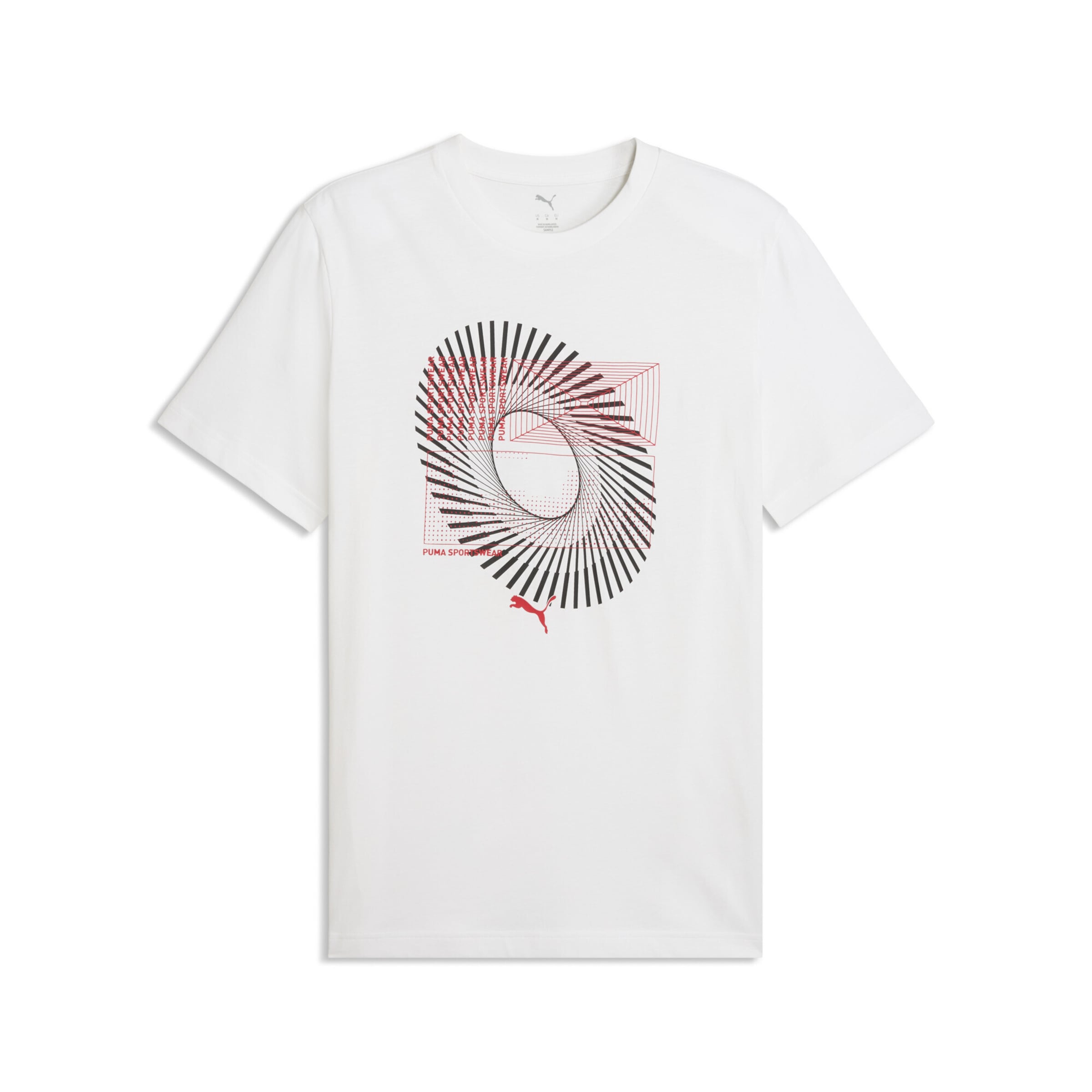 PUMA Shirt 'Circular' in de kleur Rood / Zwart / Wit, Productweergave