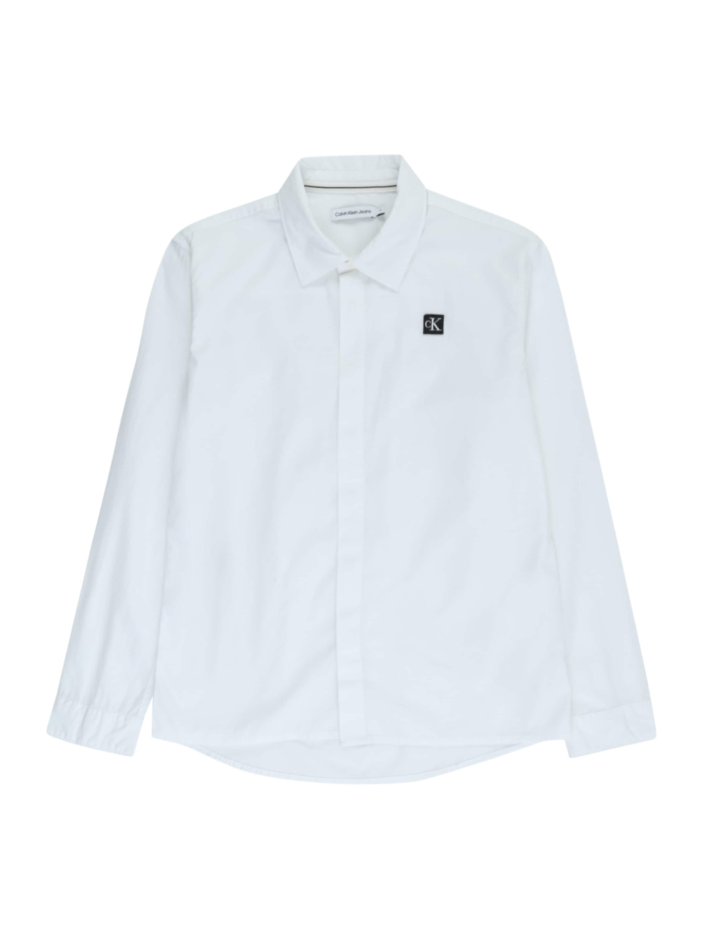 Calvin Klein Jeans Rovný strih Košeľa - Biela: predná strana