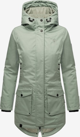 NAVAHOO Between-seasons parka 'Brinjaa' in Green: front