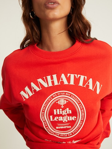 Sweat-shirt Grimelange en rouge