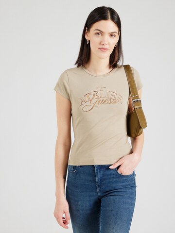 GUESS Shirt 'ATELIER' in Groen: voorkant