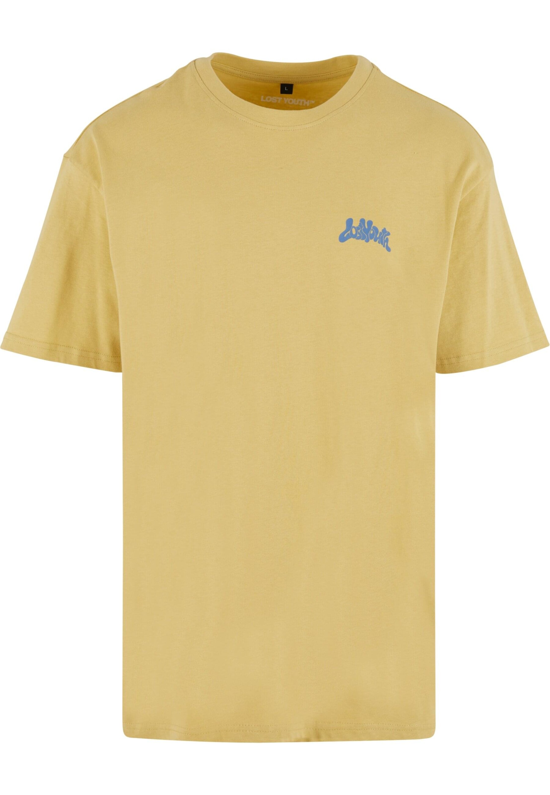 Lost Youth Shirt 'Amalfi Dreamscape' in Yellow: front