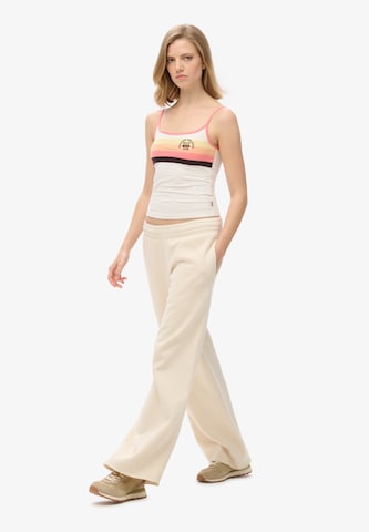 Wide Leg Pantalon Superdry en beige