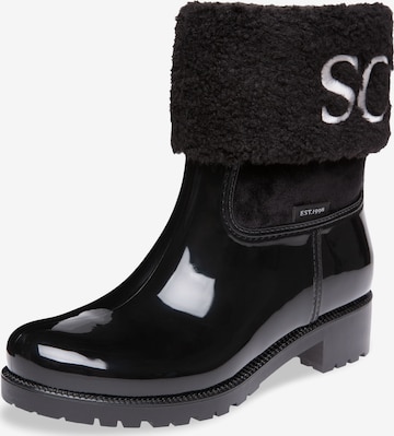 Soccx Rubber Boots in Black: front