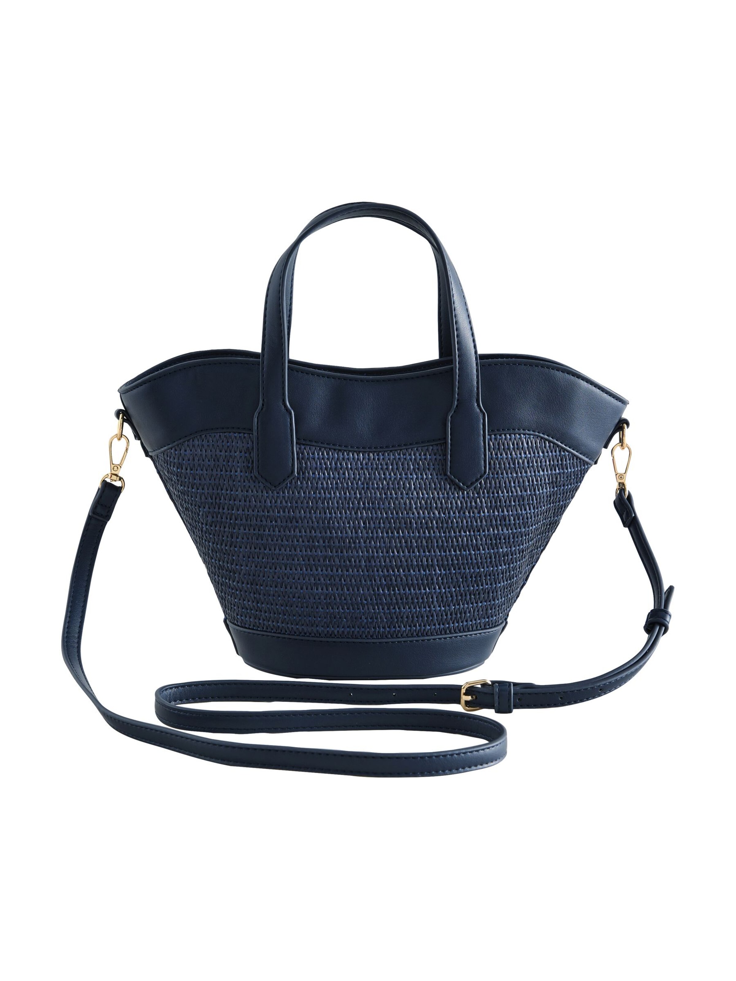 Next Ročna torbica | modra barva: sprednja stran