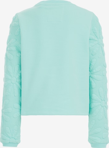 WE Fashion WE Fashion Mädchen-Sweatshirt mit Strukturmuster in Blau