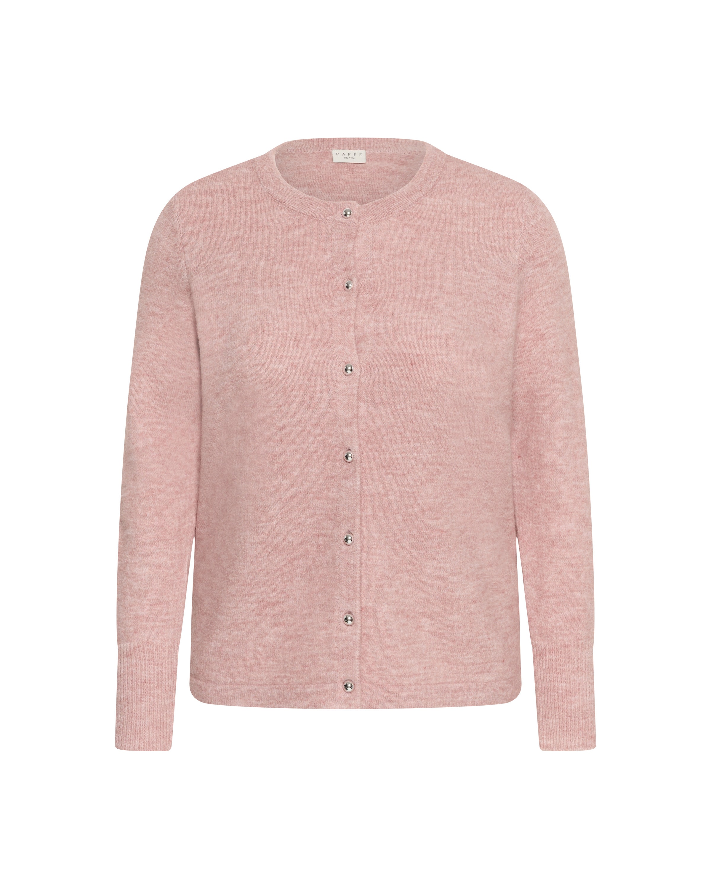 KAFFE CURVE Cardigan 'Niela' i pink: forside