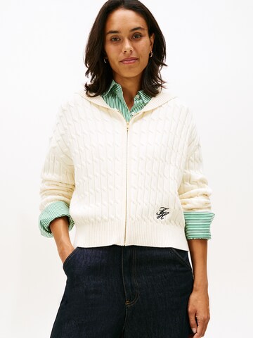 TOMMY HILFIGER Knit Cardigan in Beige: front