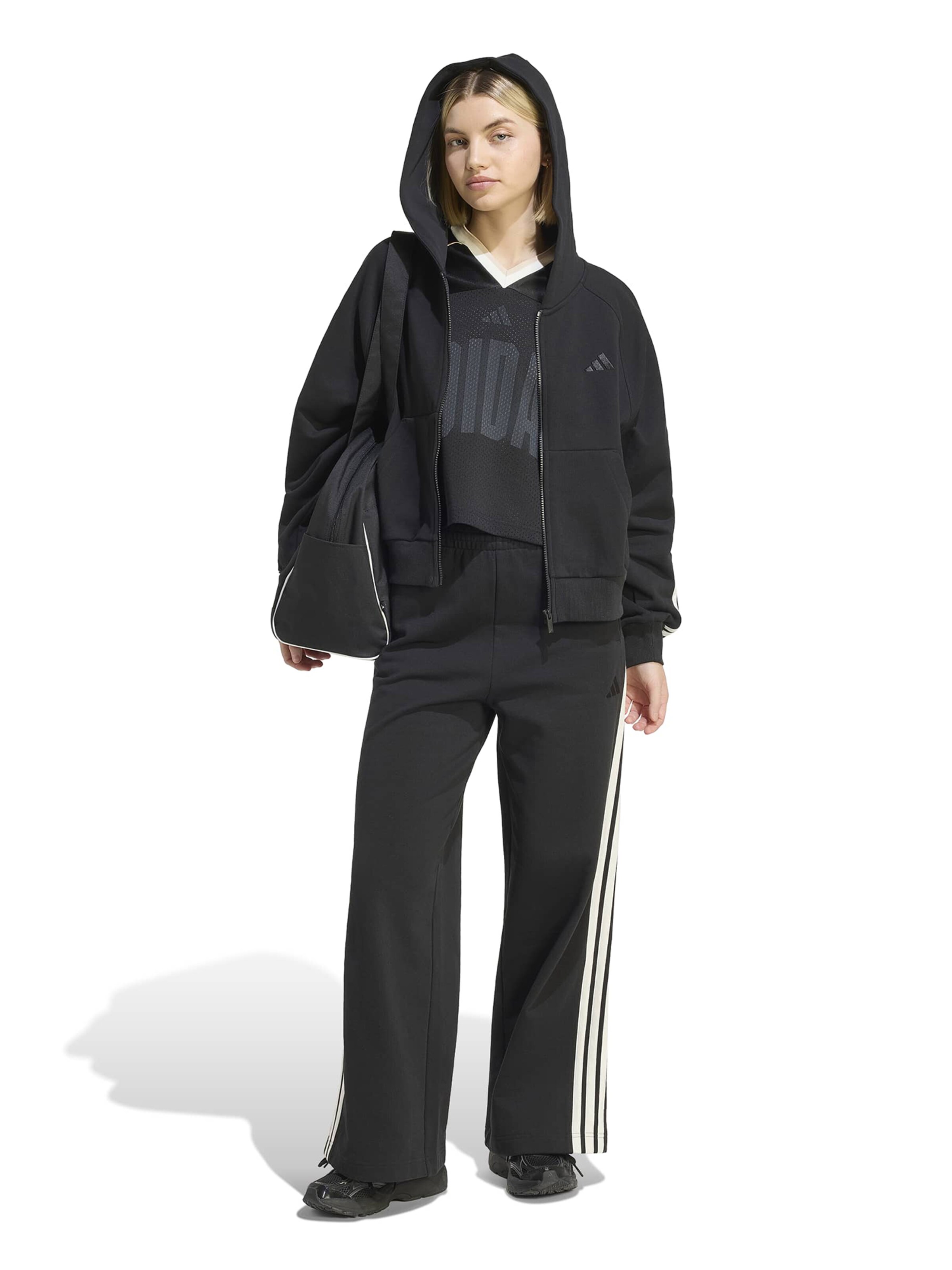 ADIDAS SPORTSWEAR Спортна жилетка с качулка 'AK' в черно