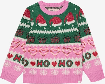 rožinė Only Mini Megztinis 'KMGHOHO X-MAS': priekis