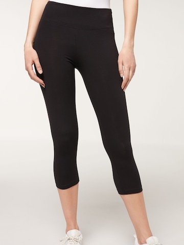 CALZEDONIA Skinny Leggings in Black: front