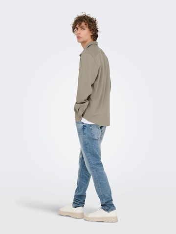 Only & Sons Comfort Fit Skjorte 'MARK' i grå