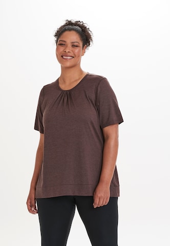 Q by Endurance Performance Shirt 'BREE' in Brown: front