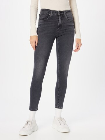 LEVI'S ® Skinny Jeans '721 High Rise Skinny' in Zwart: voorkant