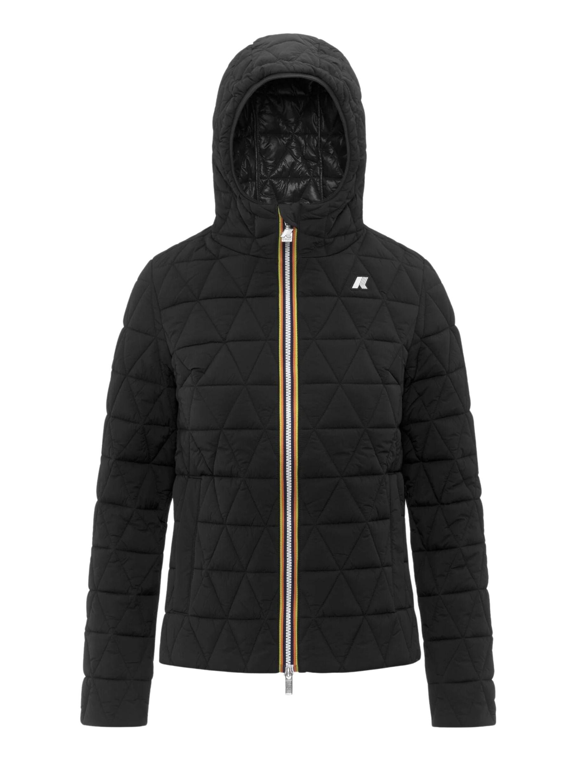 K-Way Winterjas 'K-WAY LIL DIAMOND QUIL TED WARM GIUBBINO' in Zwart: voorkant