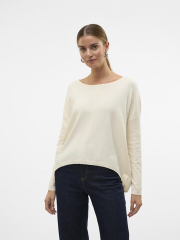 Pull-over VERO MODA en beige : devant